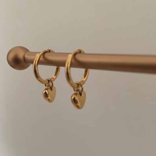One Luv Tiny Gold Heart earring