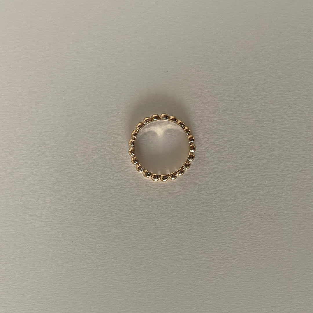 Sahari 18k Gold Filled Beaded Ring