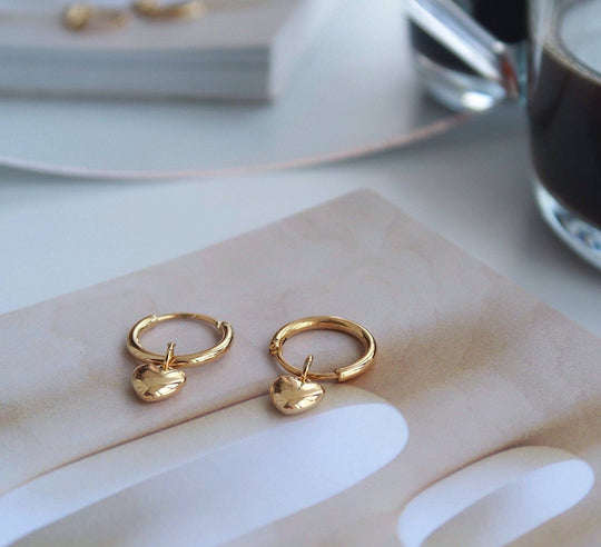 One Luv Tiny Gold Heart earring