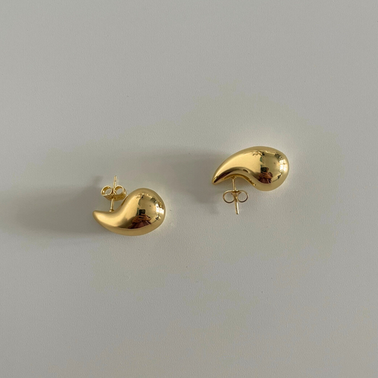Hailey 14K Gold Filled 30mm Chunky Modern Teardrop Stud Earrings