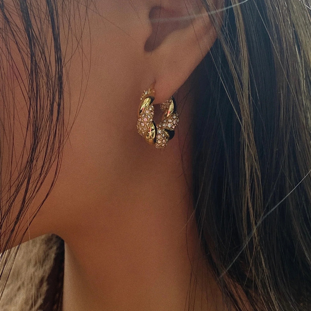Izara Zirconia Hoop Earrings