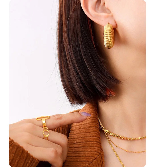 Viv Chunky Hoop Earrings