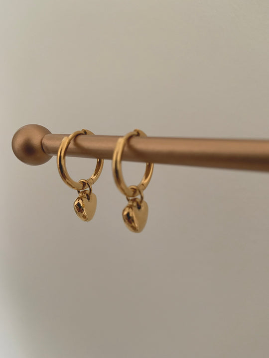 One Luv Tiny Gold Heart earring