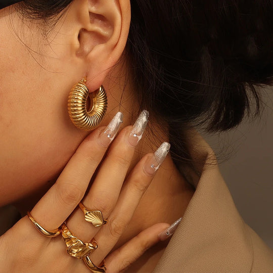 Viv Chunky Hoop Earrings