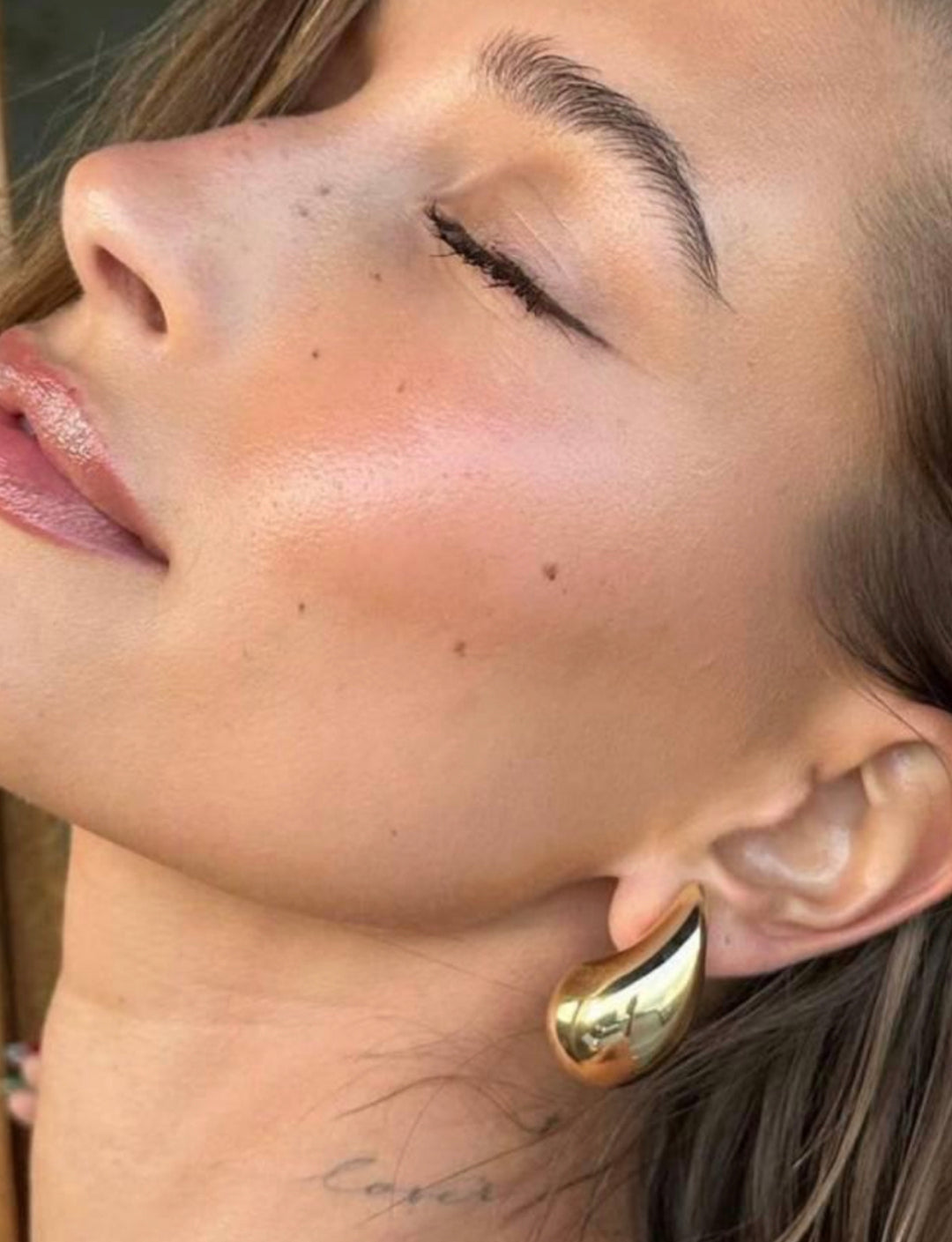 Hailey 14K Gold Filled 30mm Chunky Modern Teardrop Stud Earrings