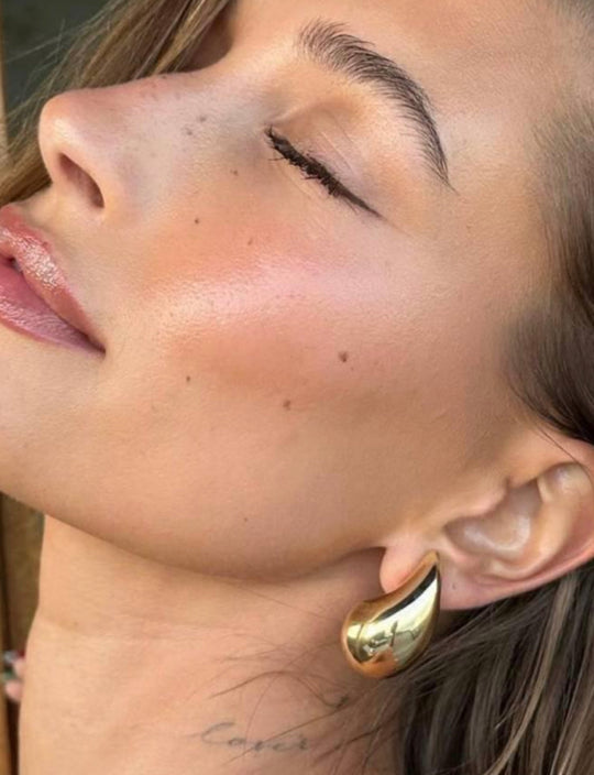Hailey 14K Gold Filled 30mm Chunky Modern Teardrop Stud Earrings