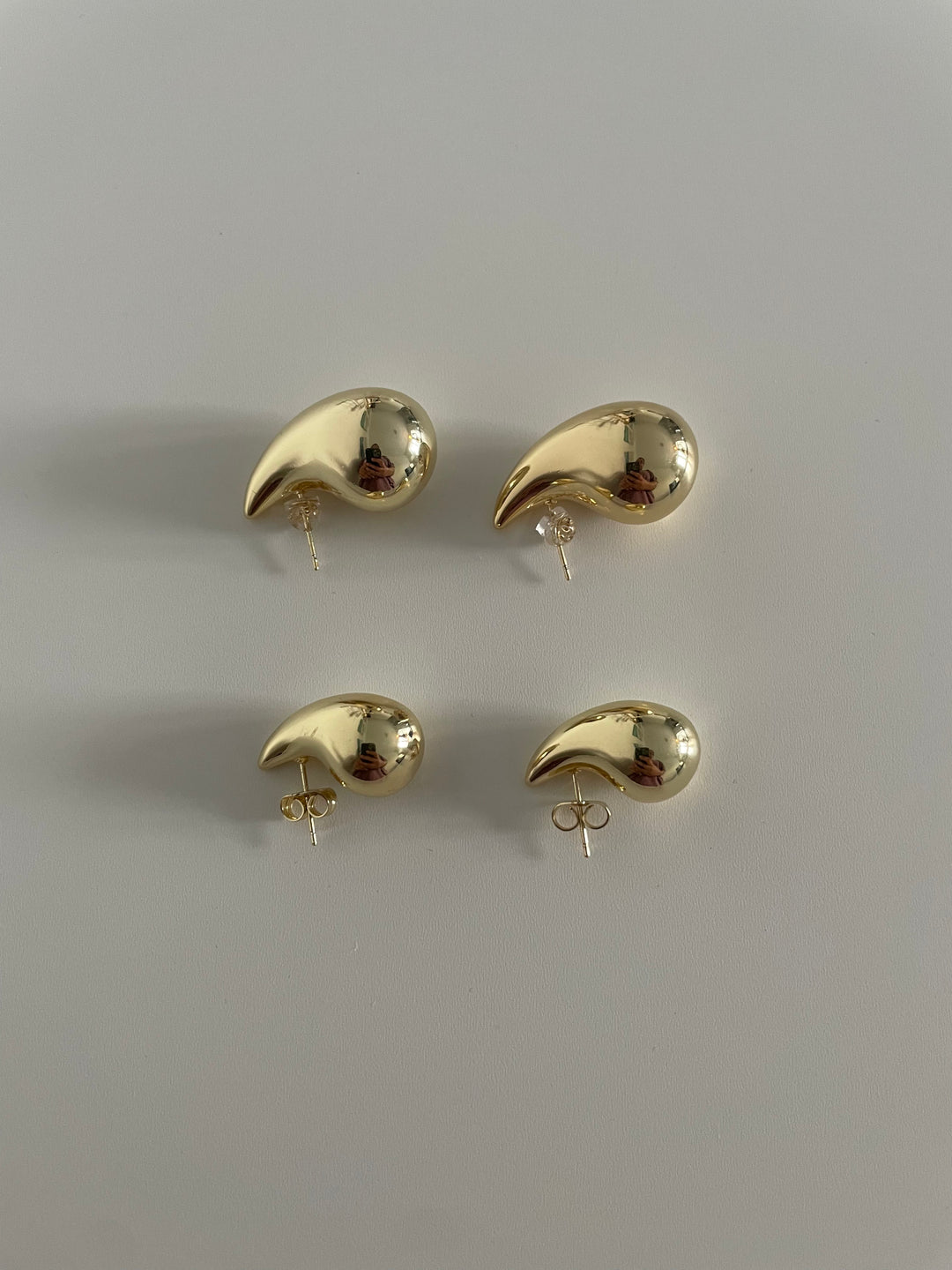 Hailey 14K Gold Filled 30mm Chunky Modern Teardrop Stud Earrings
