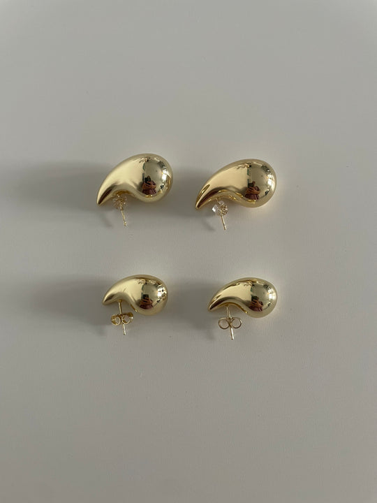 Hailey 14K Gold Filled 30mm Chunky Modern Teardrop Stud Earrings