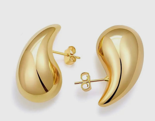 Hailey 14K Gold Filled 30mm Chunky Modern Teardrop Stud Earrings