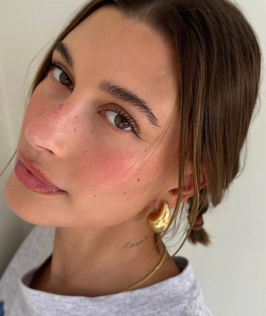 Hailey 14K Gold Filled 30mm Chunky Modern Teardrop Stud Earrings