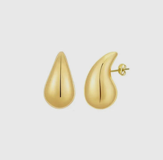 Hailey 14K Gold Filled 30mm Chunky Modern Teardrop Stud Earrings