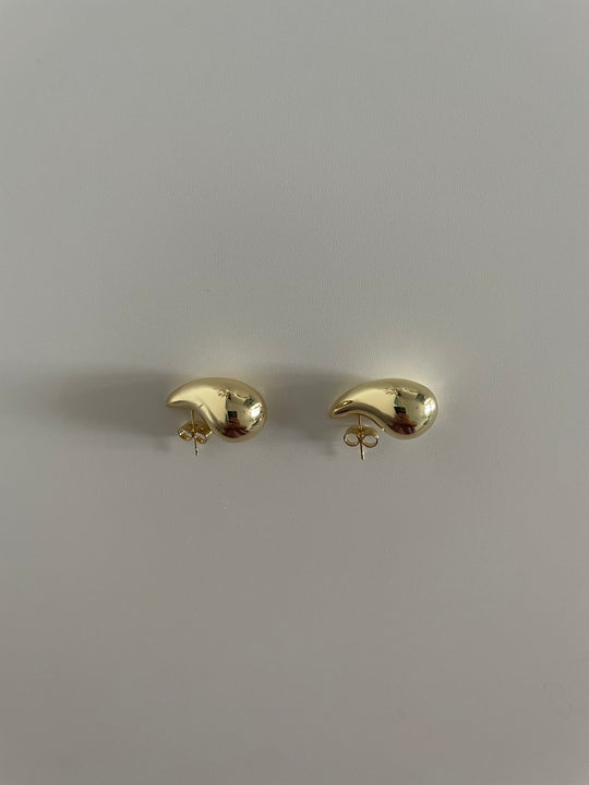 Hailey 14K Gold Filled 30mm Chunky Modern Teardrop Stud Earrings