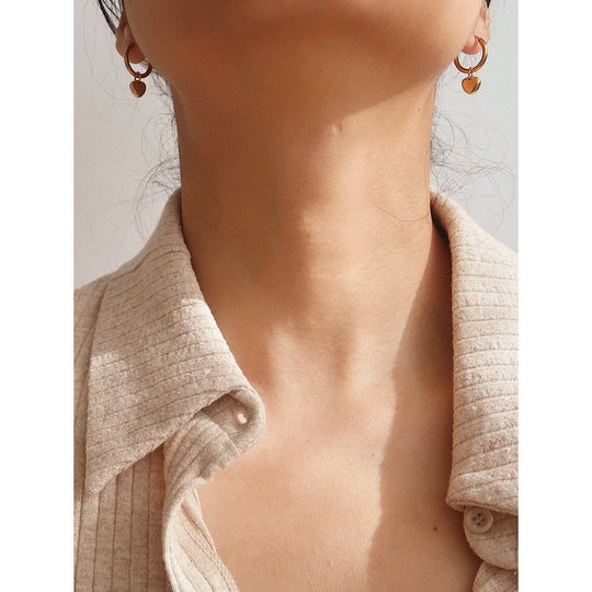 One Luv Tiny Gold Heart earring