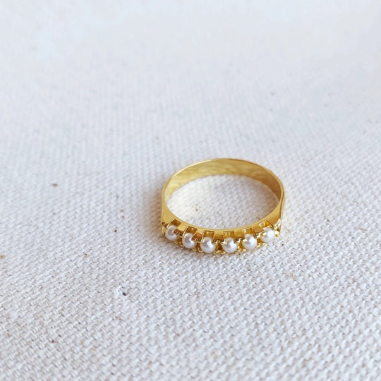 Kari 18k Gold Filled Pearl Ring