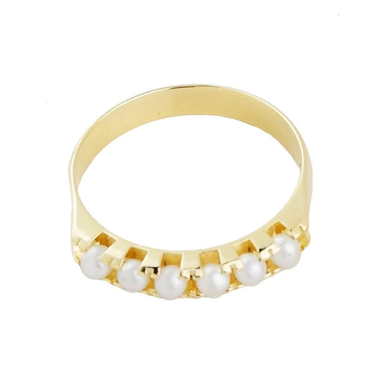 Kari 18k Gold Filled Pearl Ring